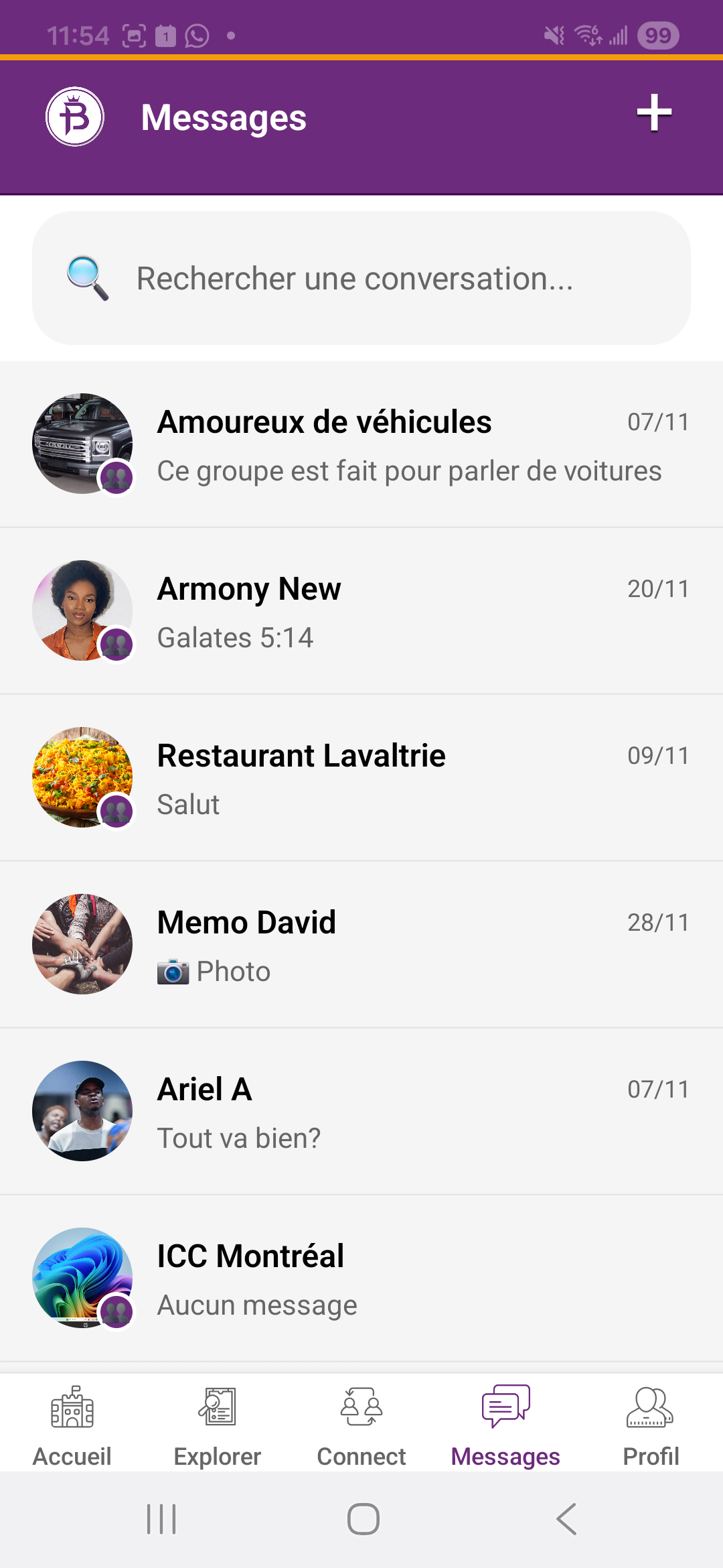 Messages privés Basileia